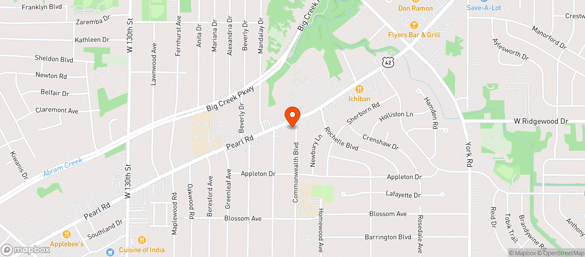 Map showing Drive Thru Beverage