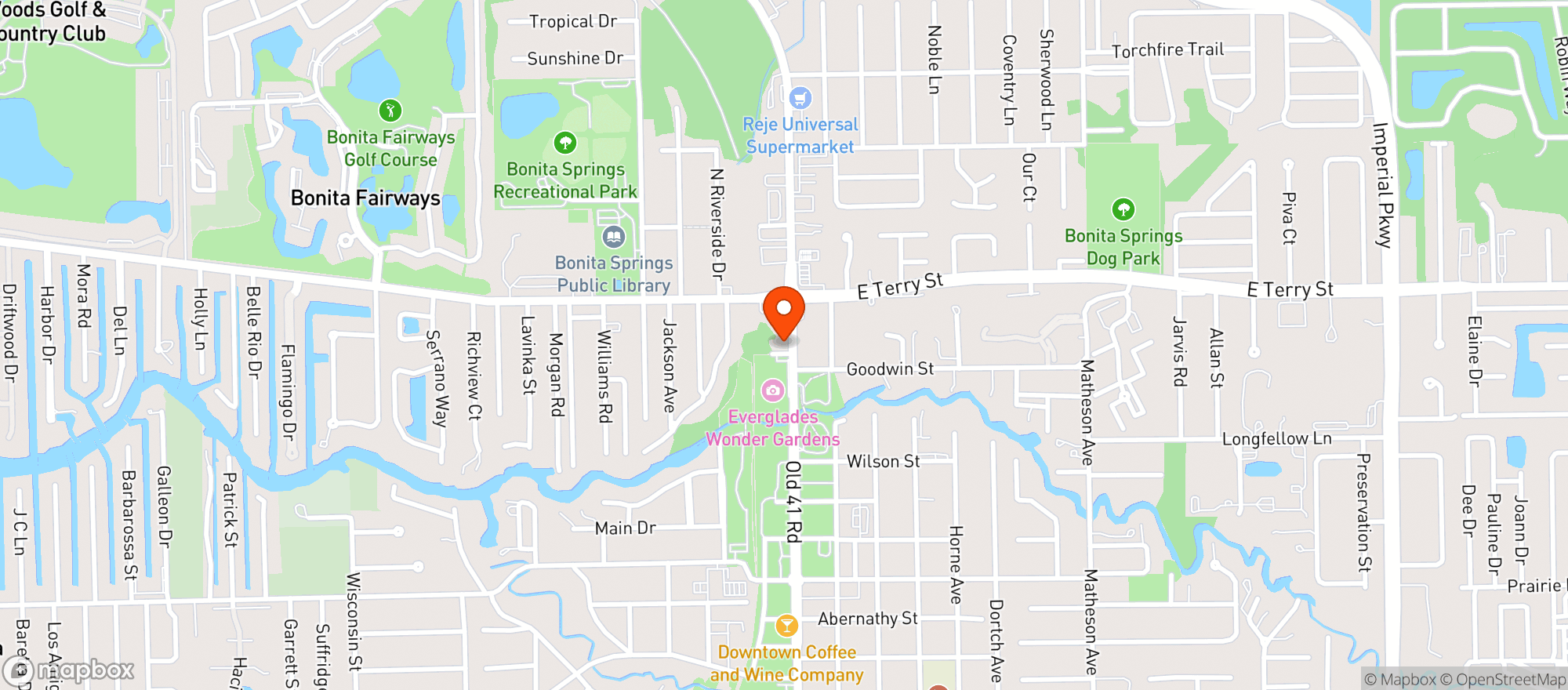 Map showing Marias Restaurant