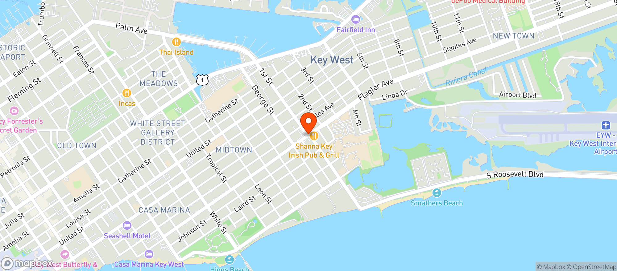 Map showing The Greeen House