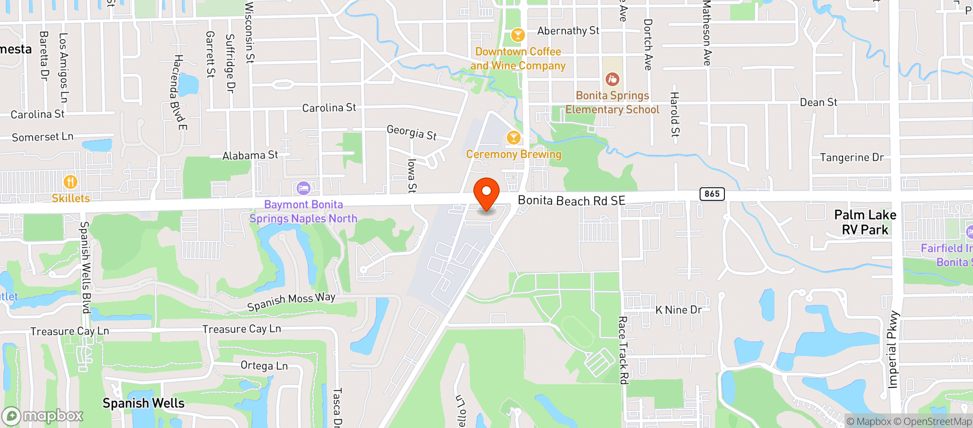 Map showing BONITA LIQUOR