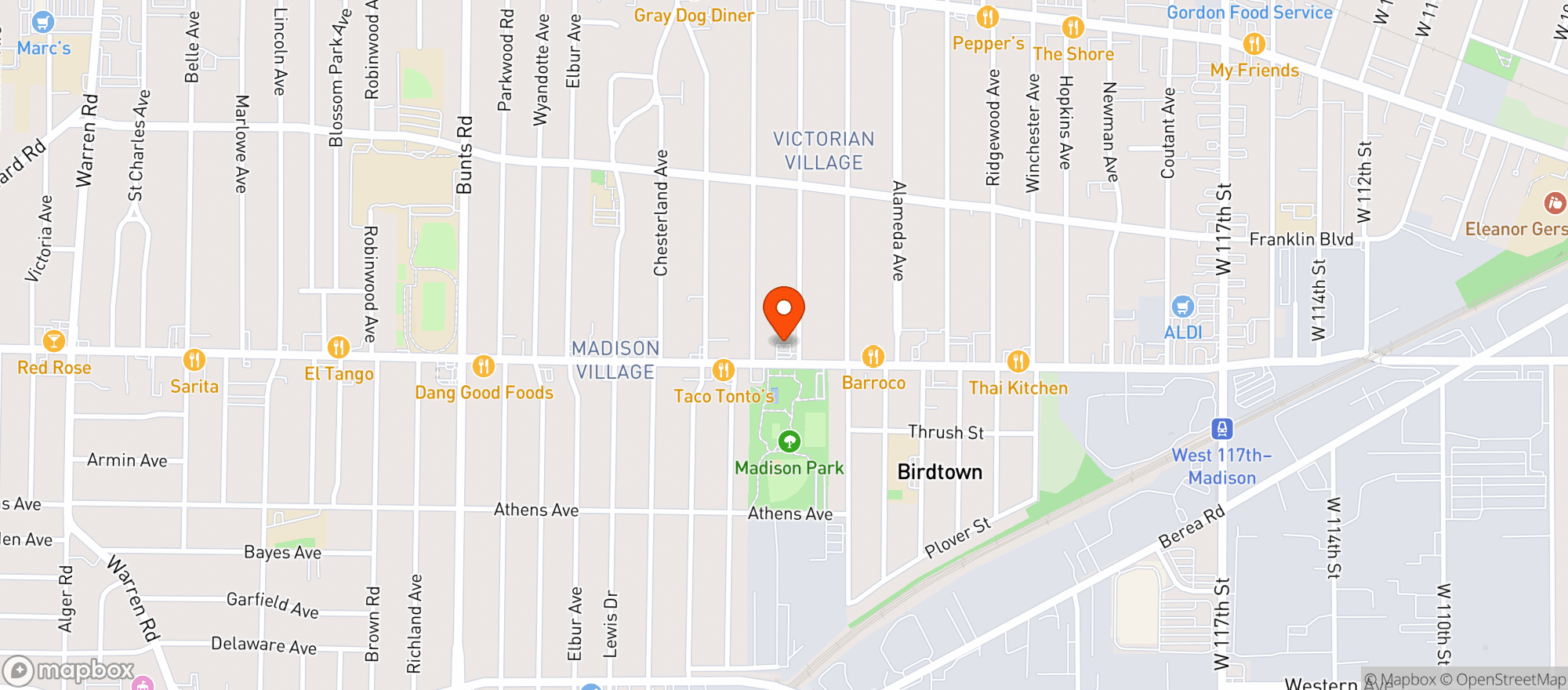 Map showing Lakewood One Stop