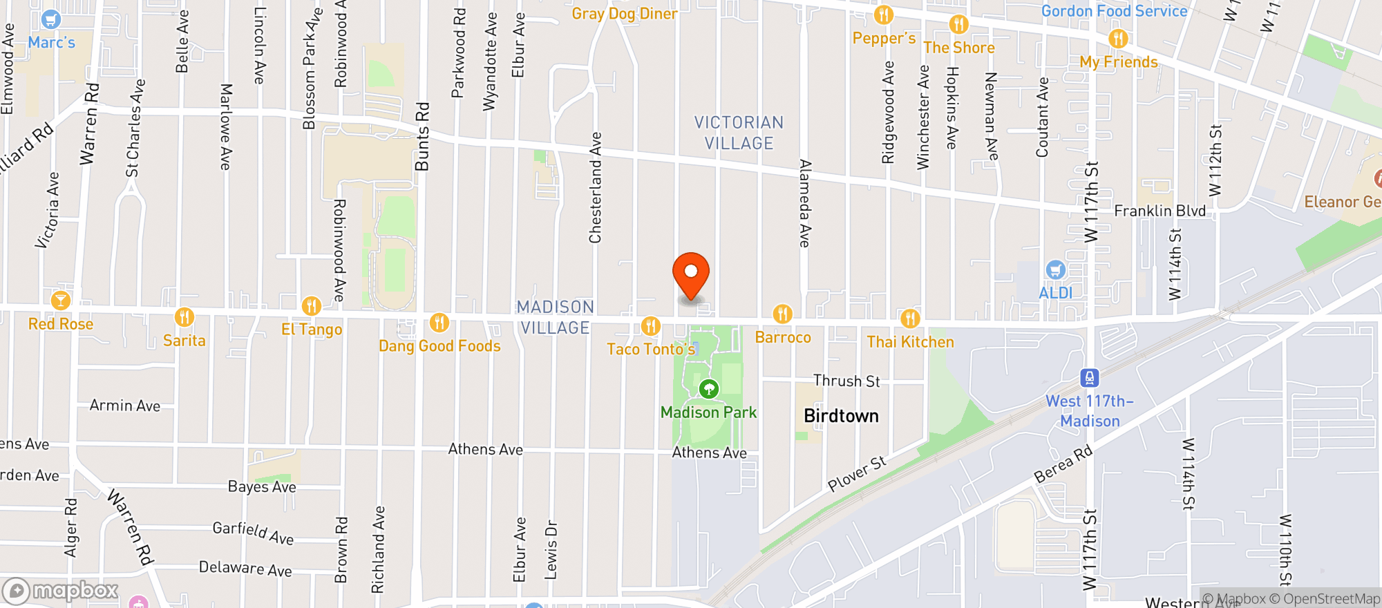 Map showing Mahalls