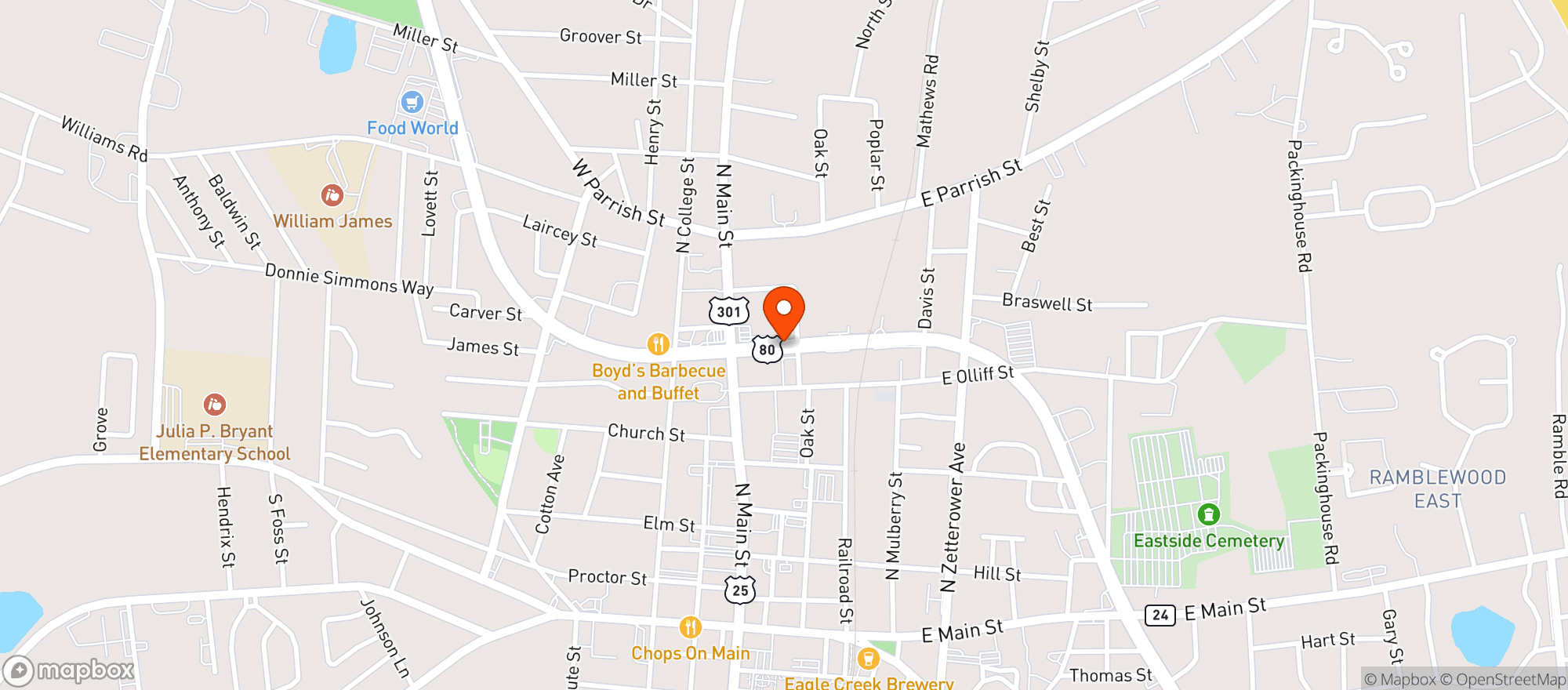 Map showing PARKERS #111