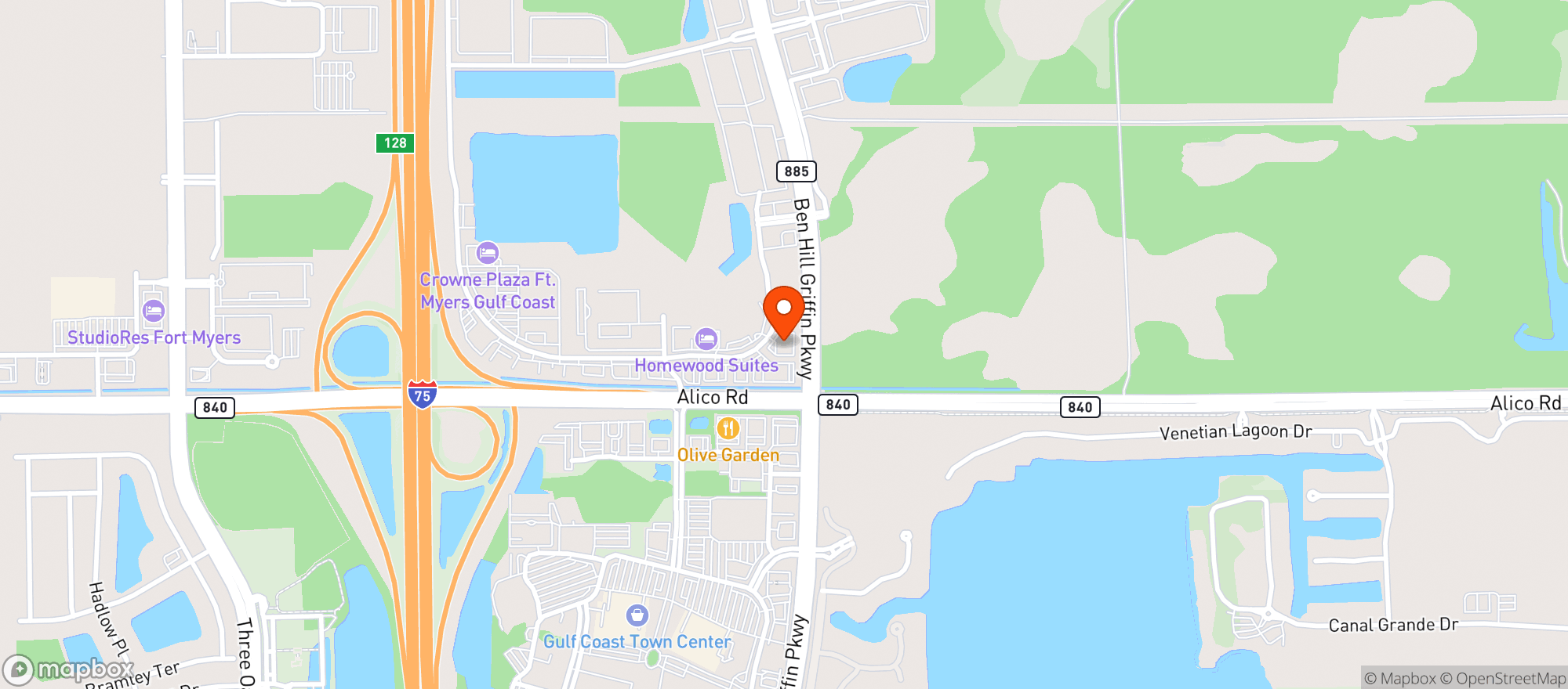 Map showing Twin Peaks Restaurant #66