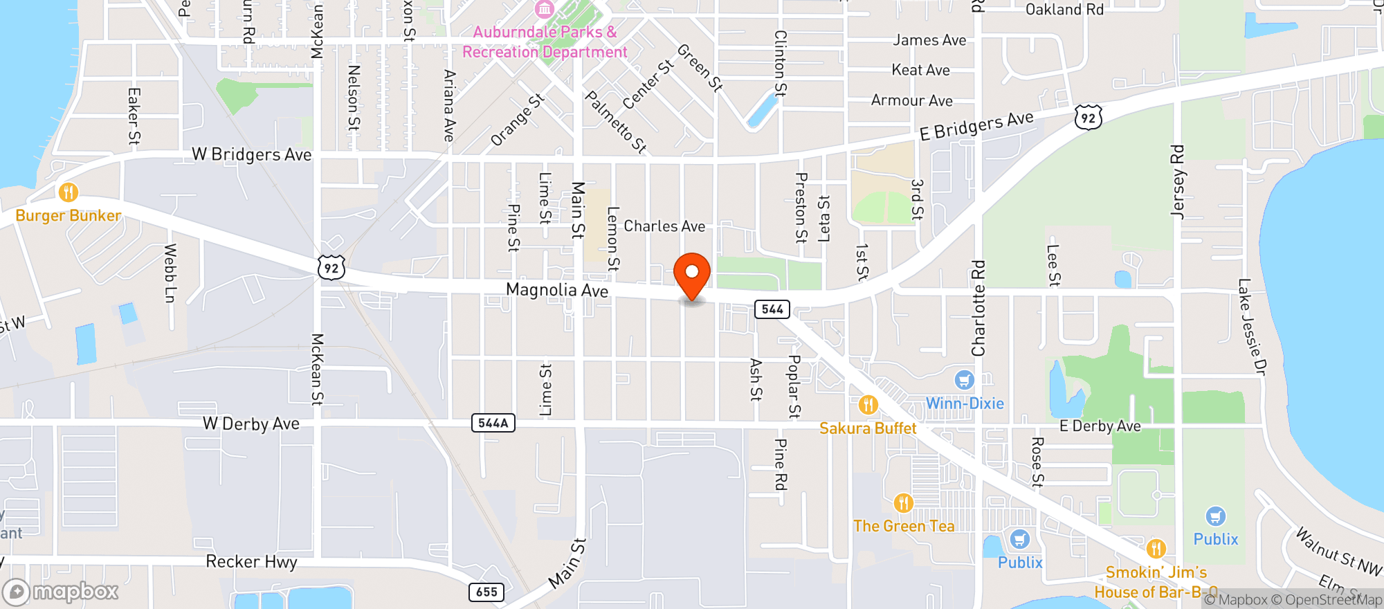 Map showing Chevron Smoke And Vape
