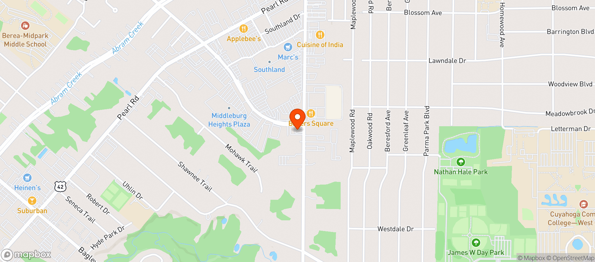 Map showing Middleburg Sunoco