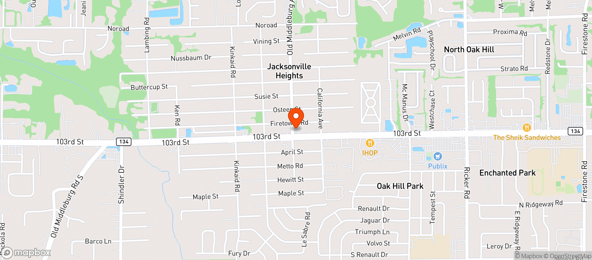Map showing CIRCLE K #2726073