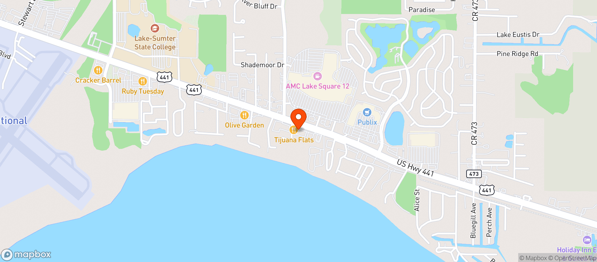 Map showing Fuego Smoke Shop