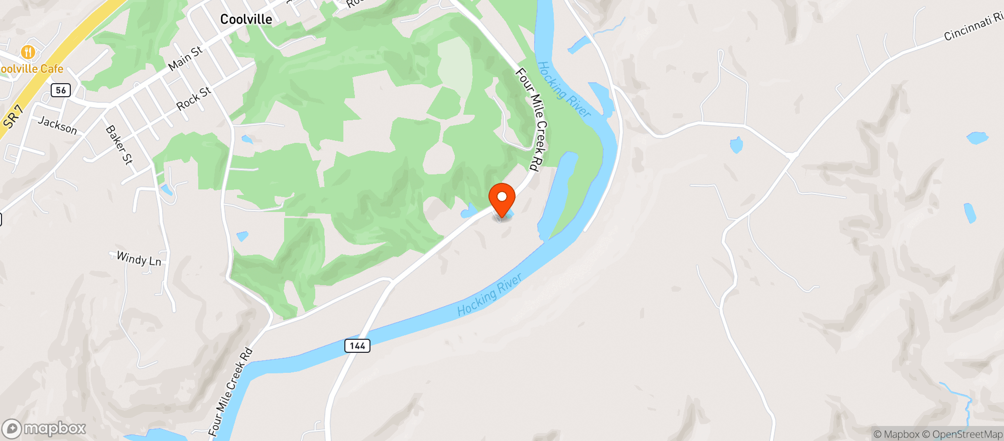 Map showing Kan's Nest