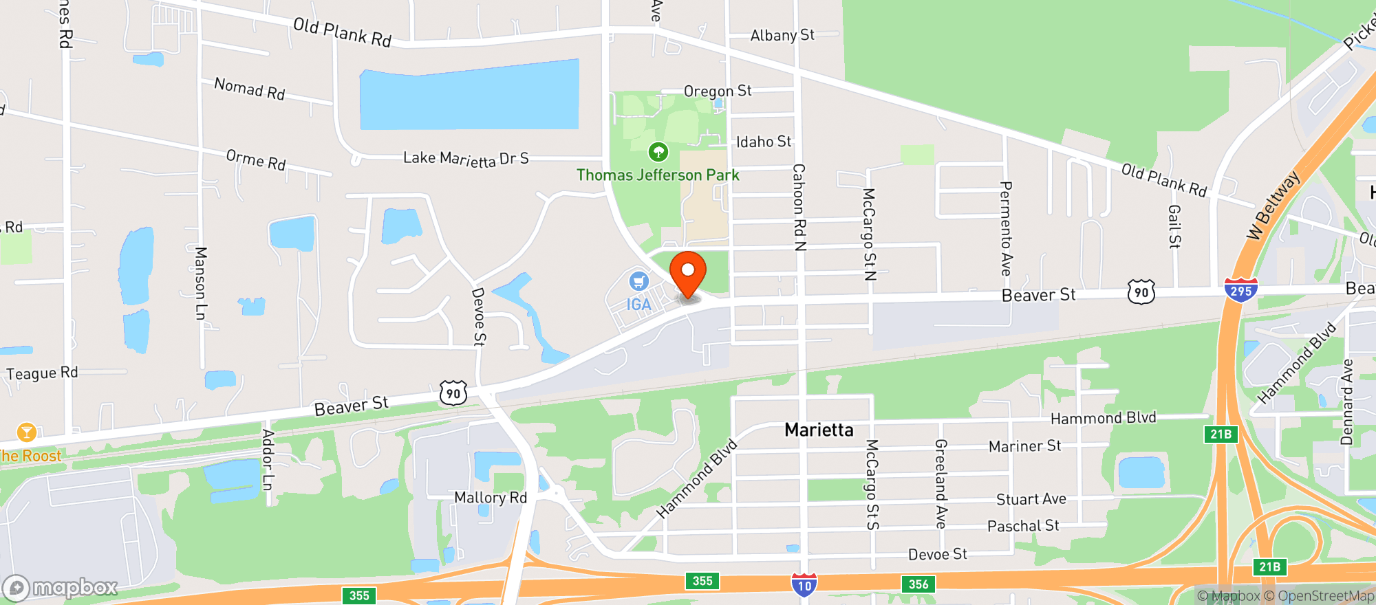 Map showing Seaglass Smoke & Vape Of Beaver St