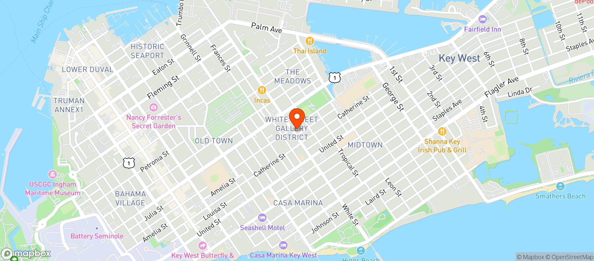 Map showing Faustos Food Palace
