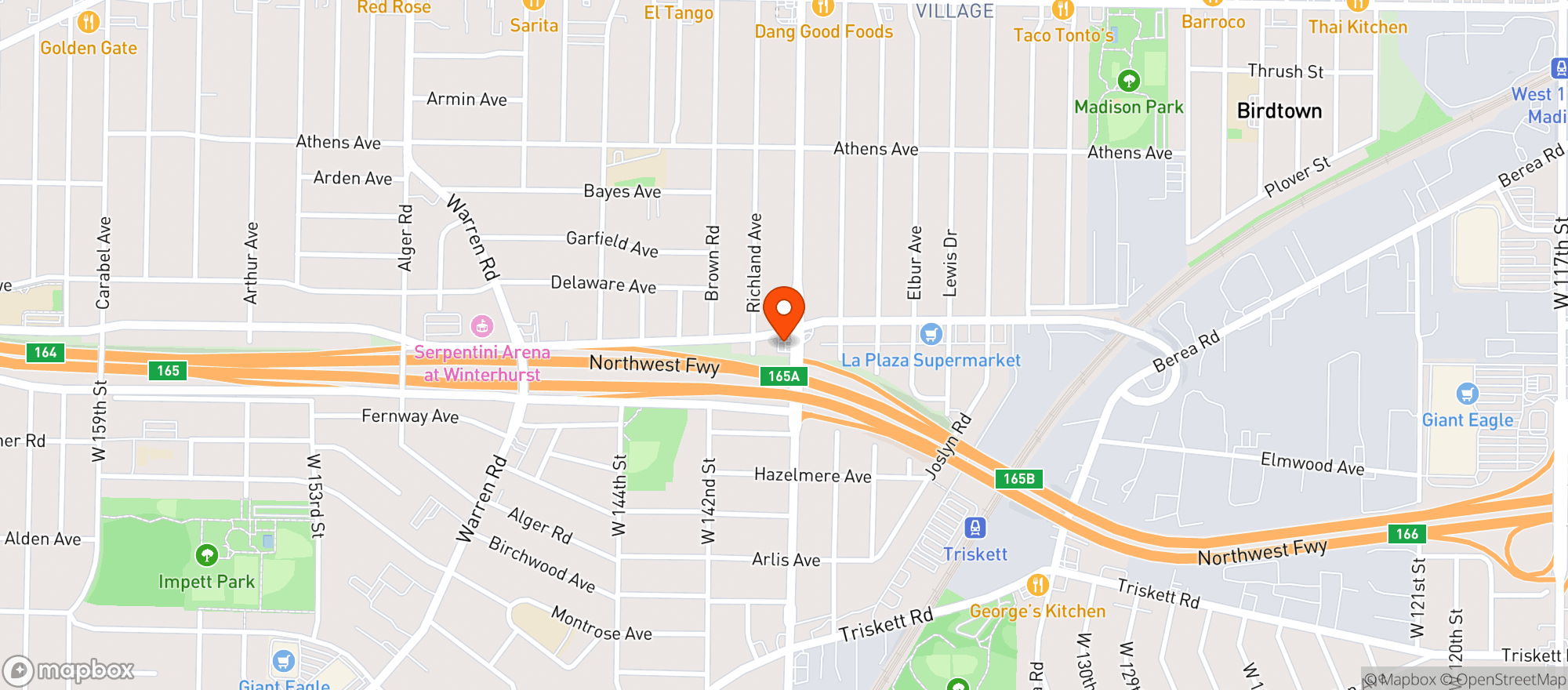 Map showing Speedy Gas #50065
