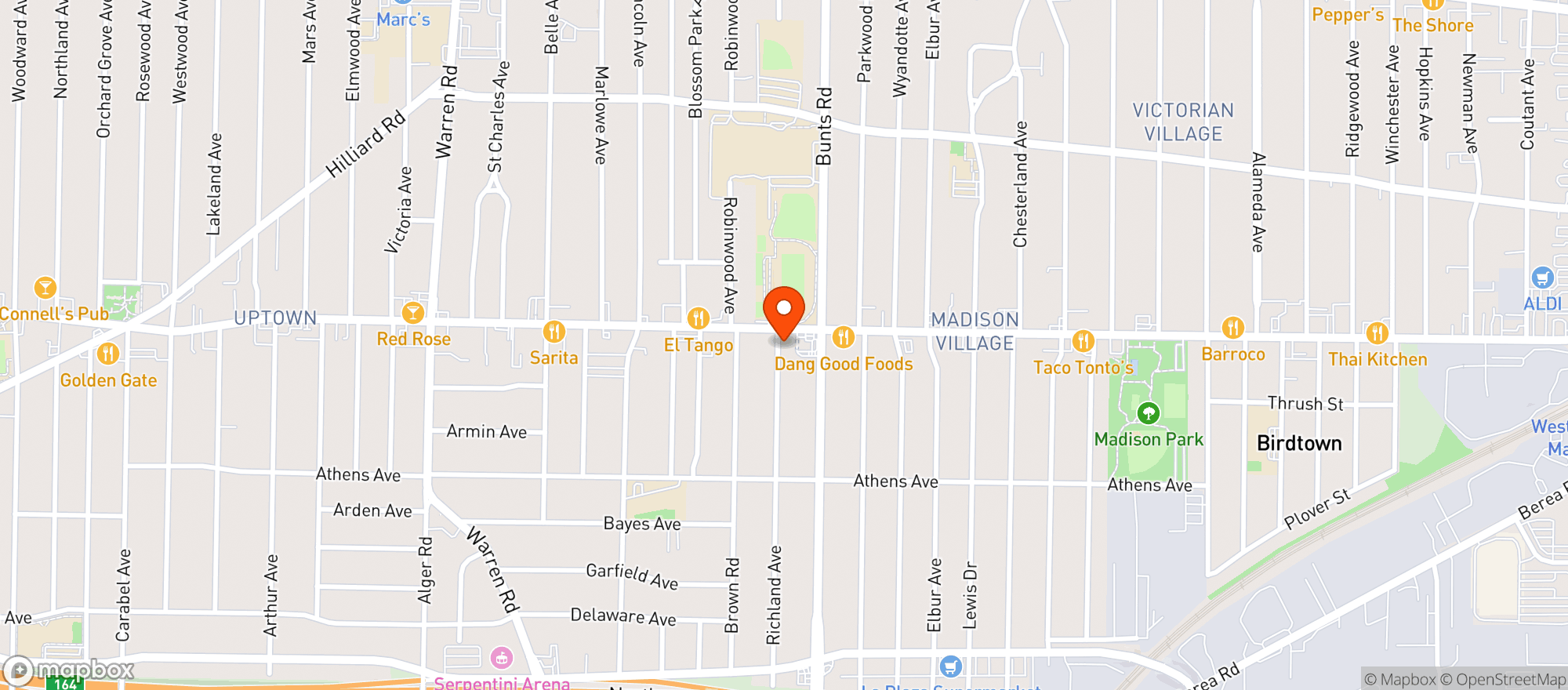 Map showing Richland Cafe