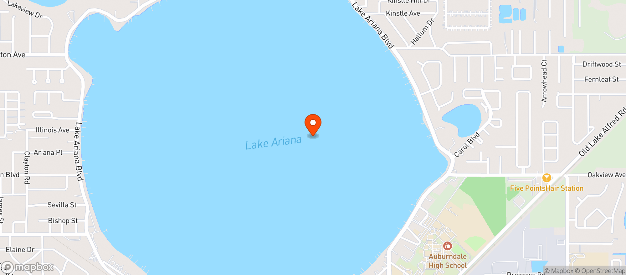 Map showing Angel's Paradise Smoke & Gift Shop