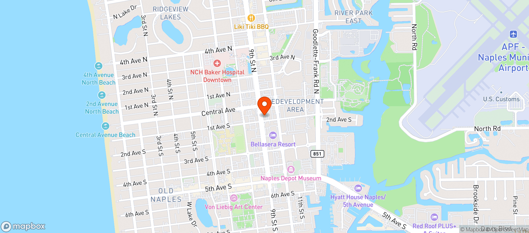 Map showing The Greeen House