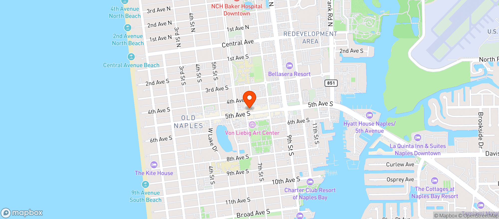 Map showing Ocean Prime