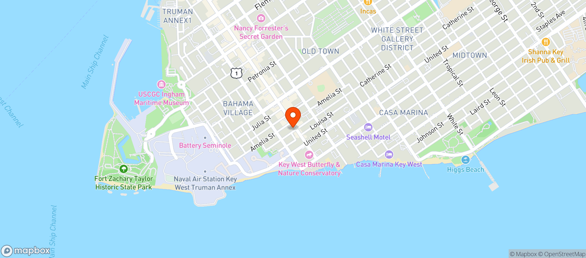 Map showing The Green Pineapple Wellness Cafe