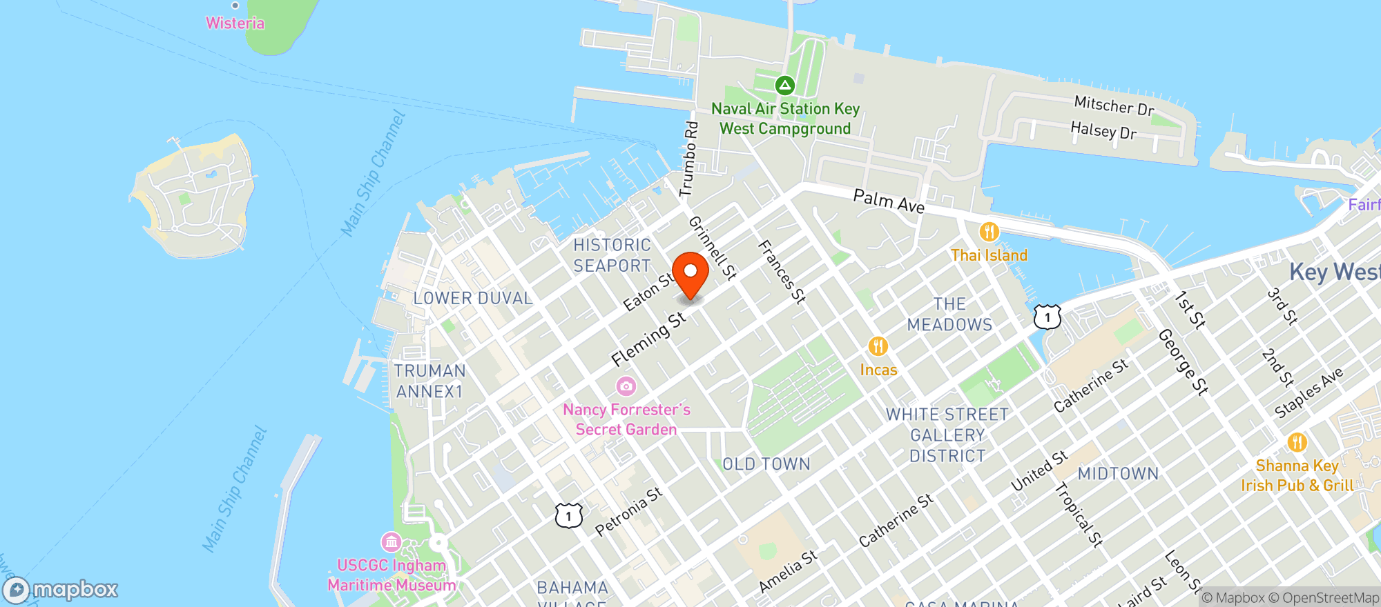 Map showing Date & Thyme Organic Cafe and Market