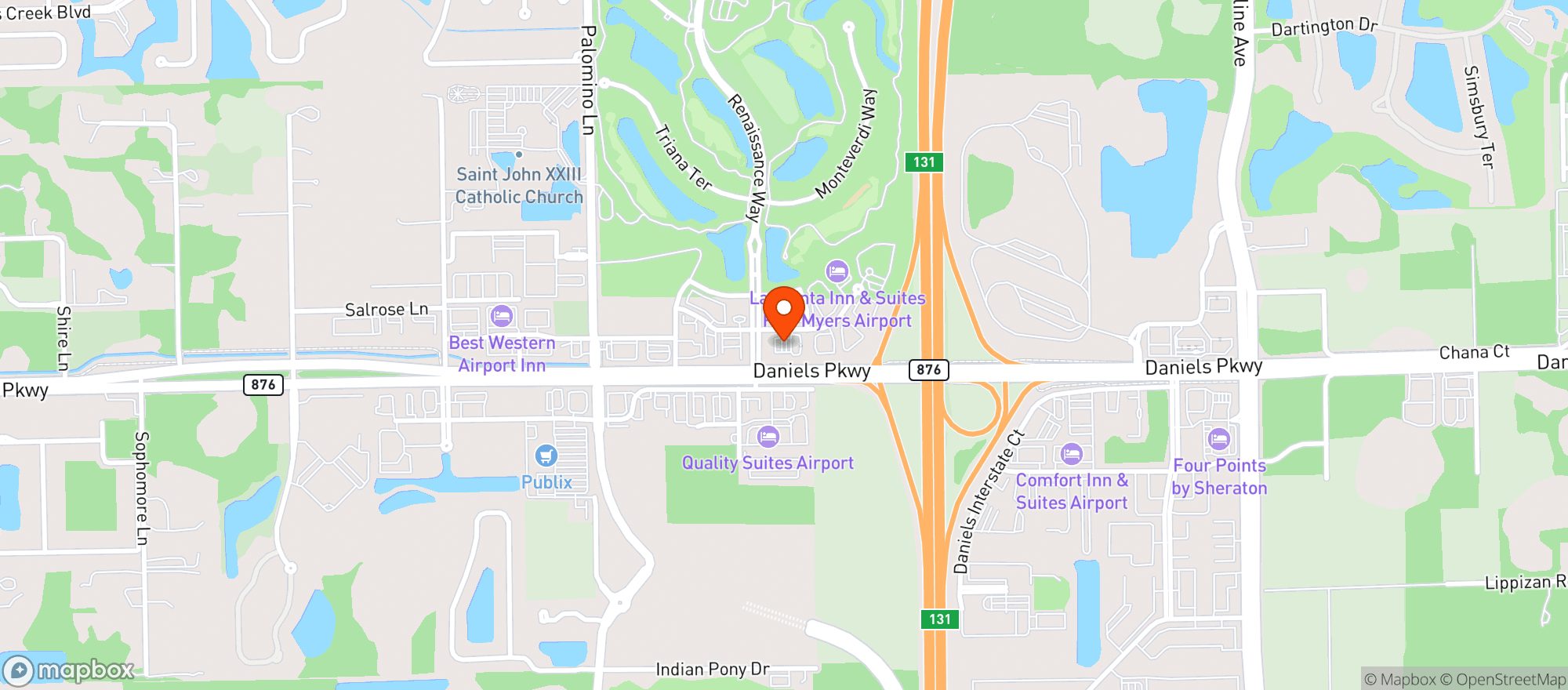 Map showing Circle K # 9772