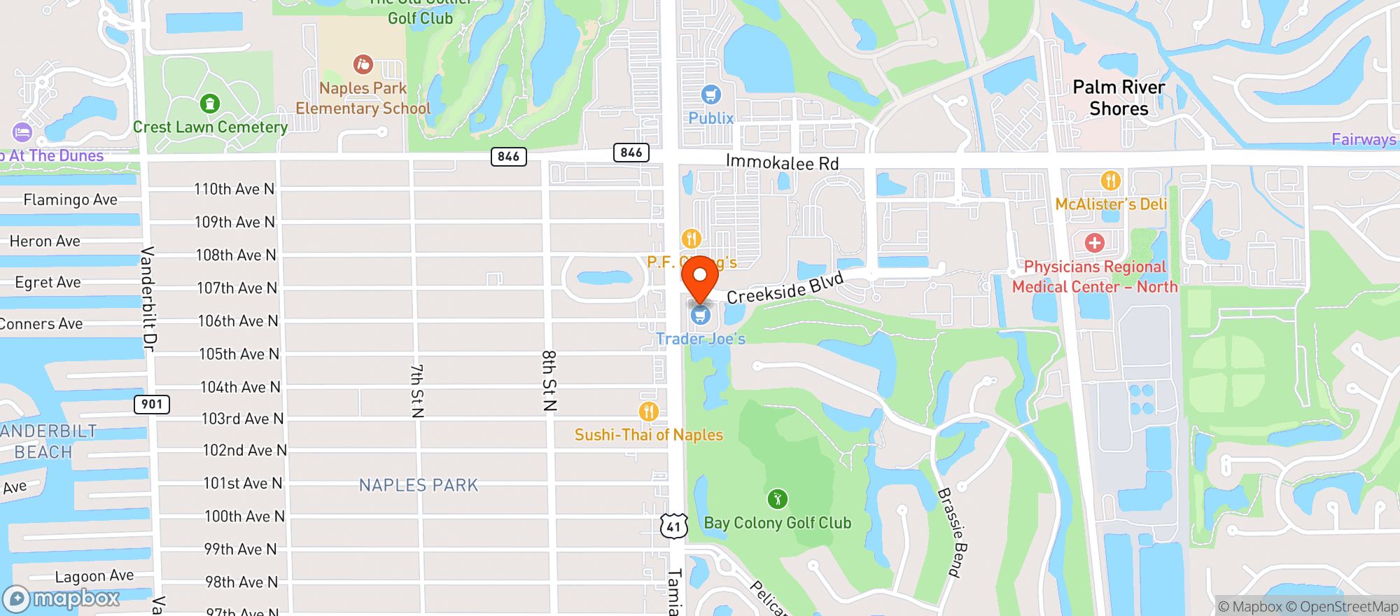 Map showing Trader Joes #762