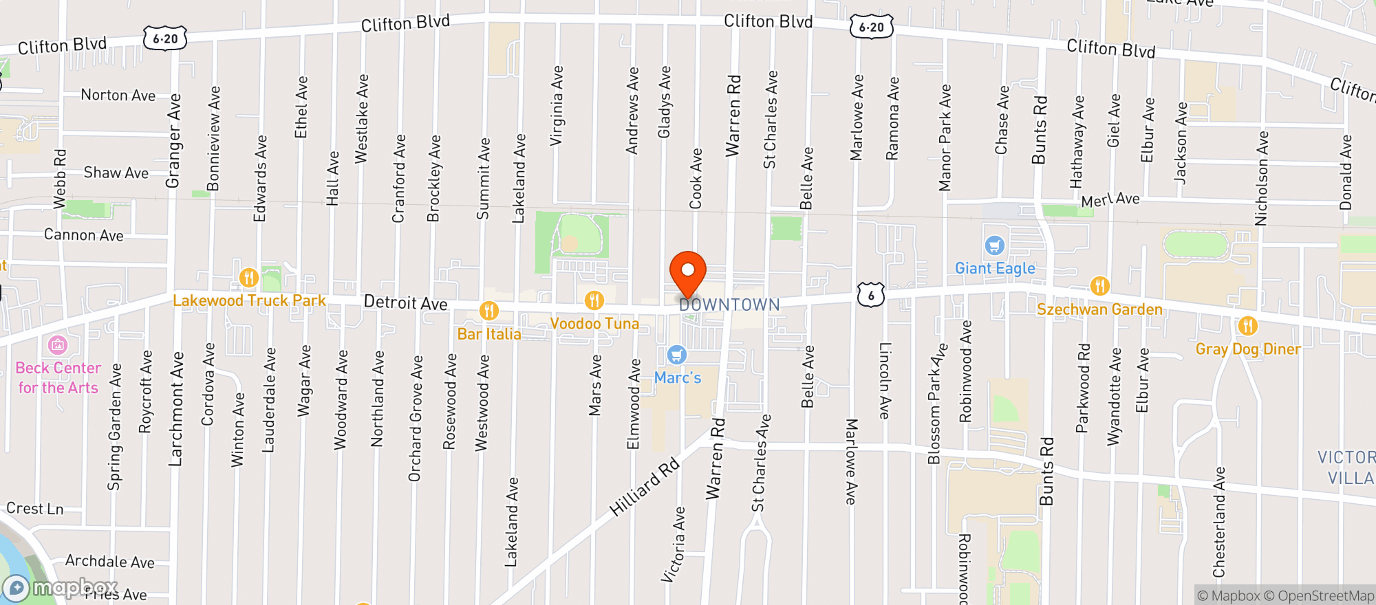 Map showing Rozi's Wine House
