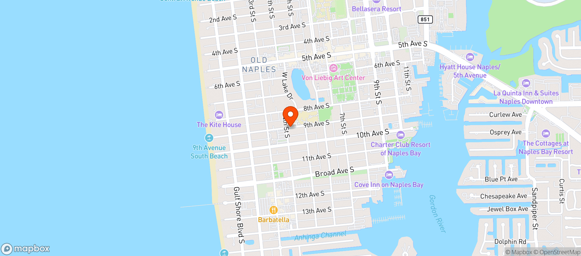 Map showing Turco Taco