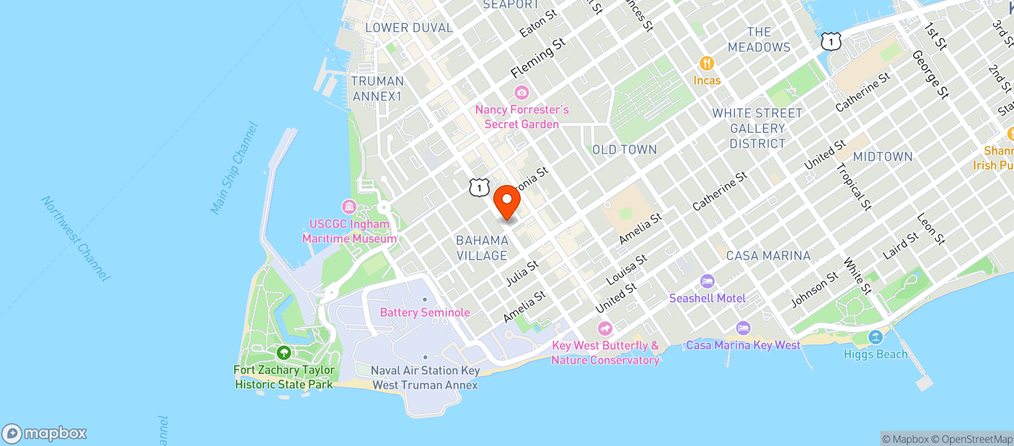 Map showing Moondog Cafe