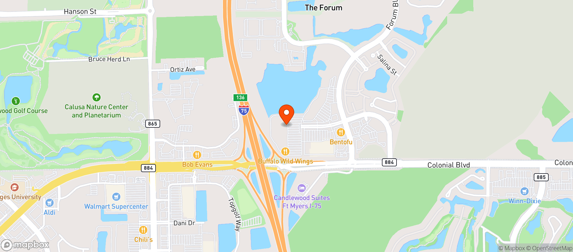 Map showing Target Store