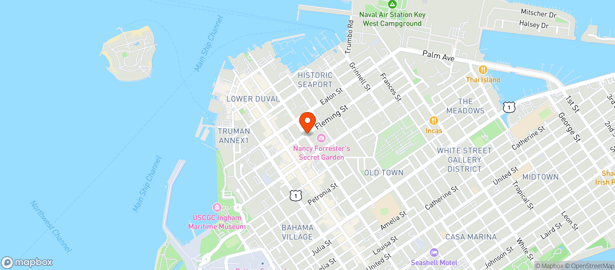 Map showing Marquesa Hotel