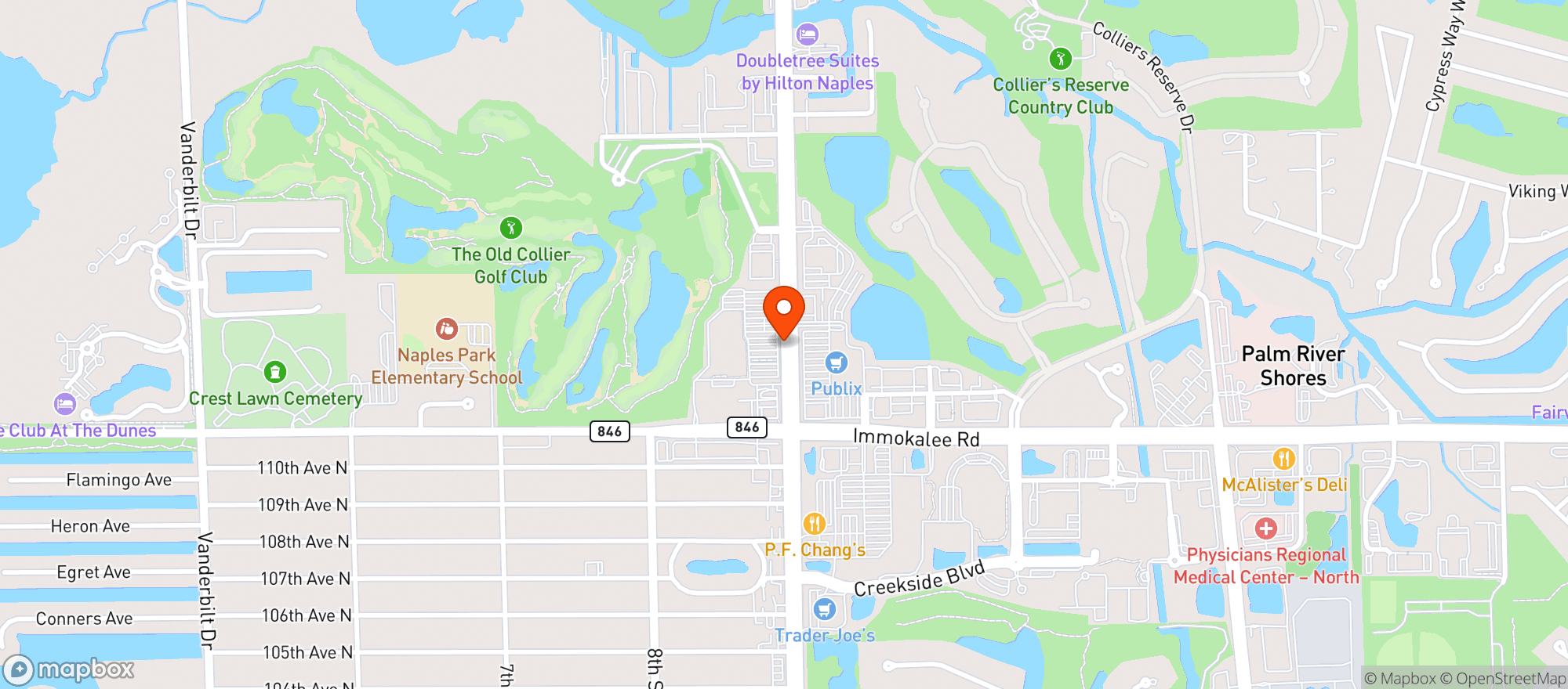 Map showing Walmart Wine & Spirits