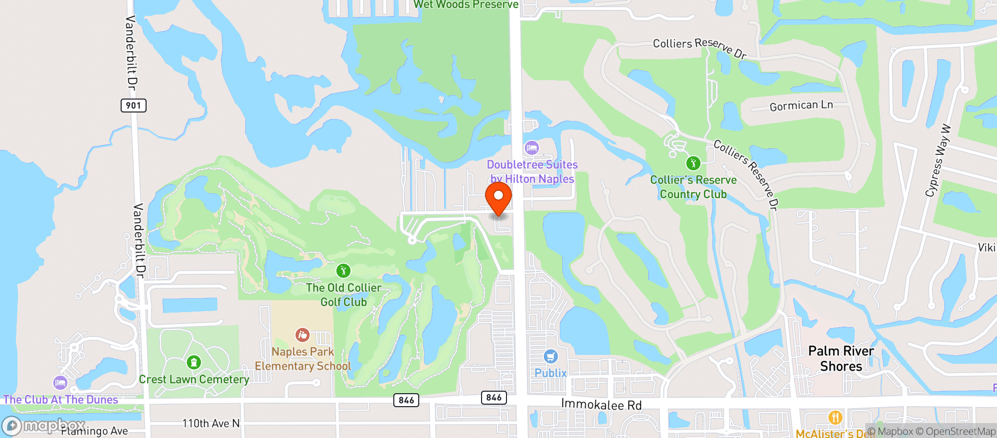 Map showing Coopers Hawk Winery & Restaurant