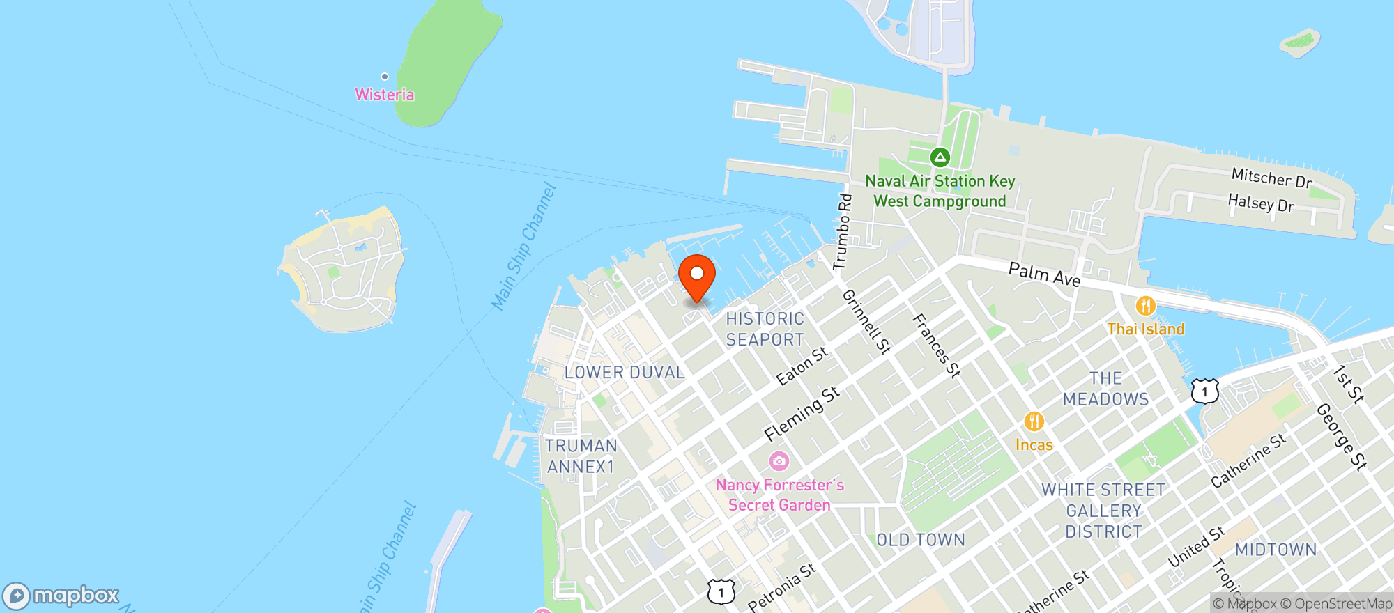 Map showing CONCH REPUBLIC SEAFOOD COMPANY