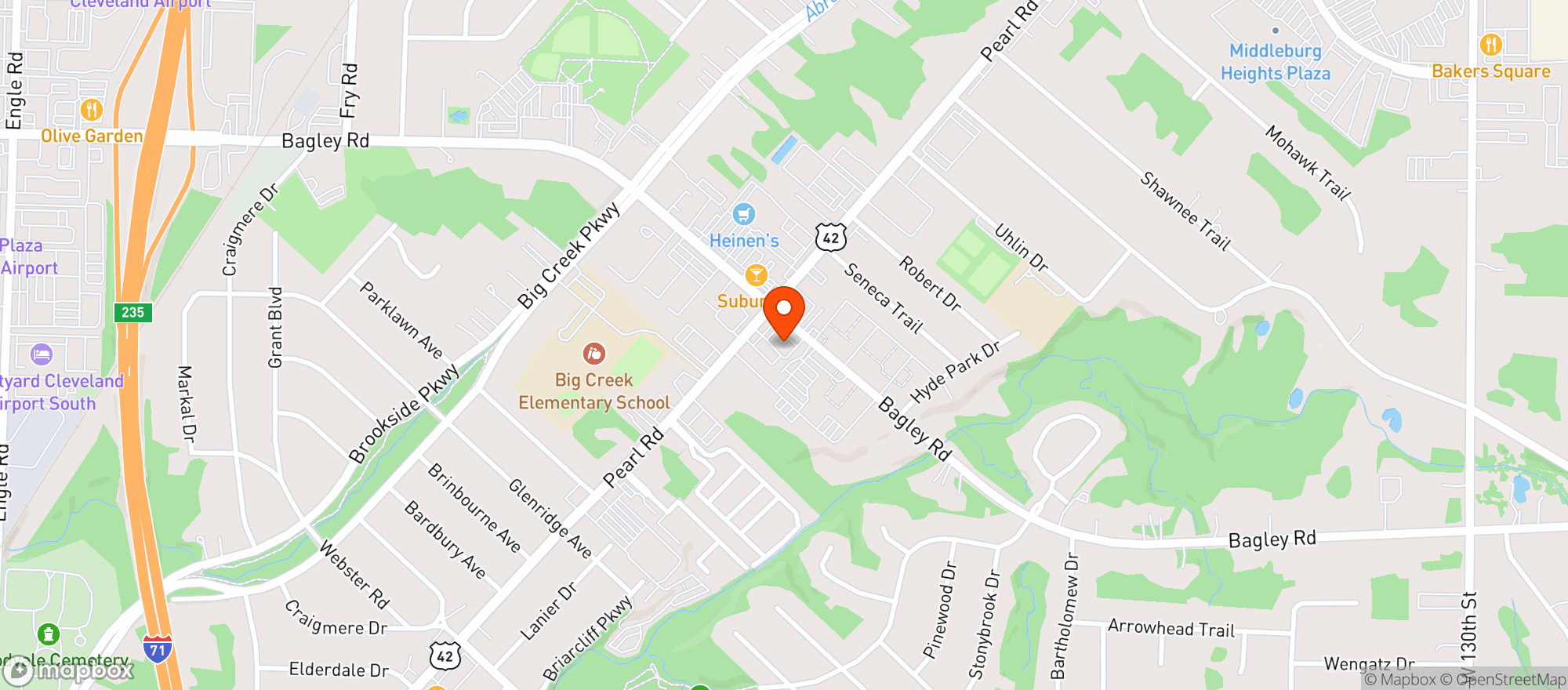 Map showing Cvs