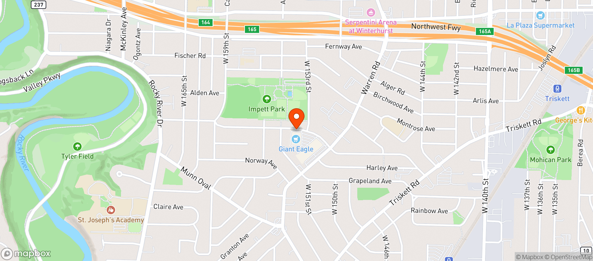 Map showing Giant Eagle