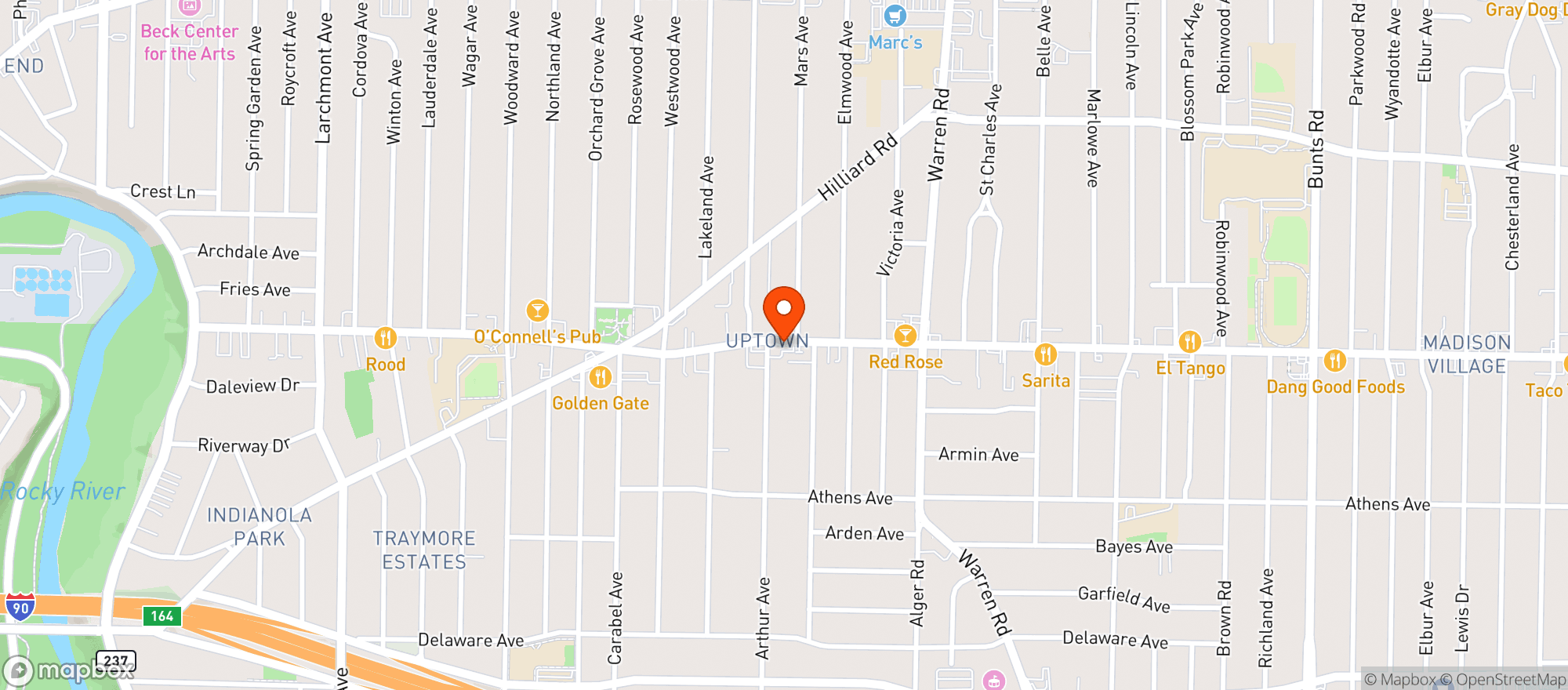 Map showing Buckeye Beer Engine