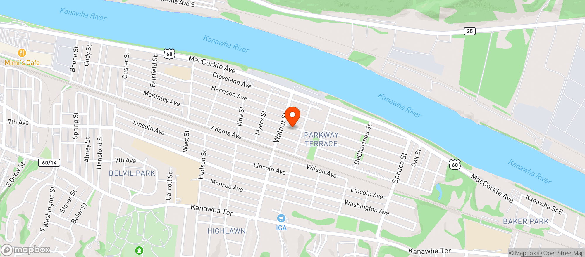 Map showing El Dorado Grill