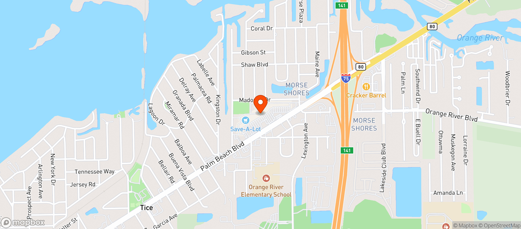 Map showing MORSE SHORE LIQUOR