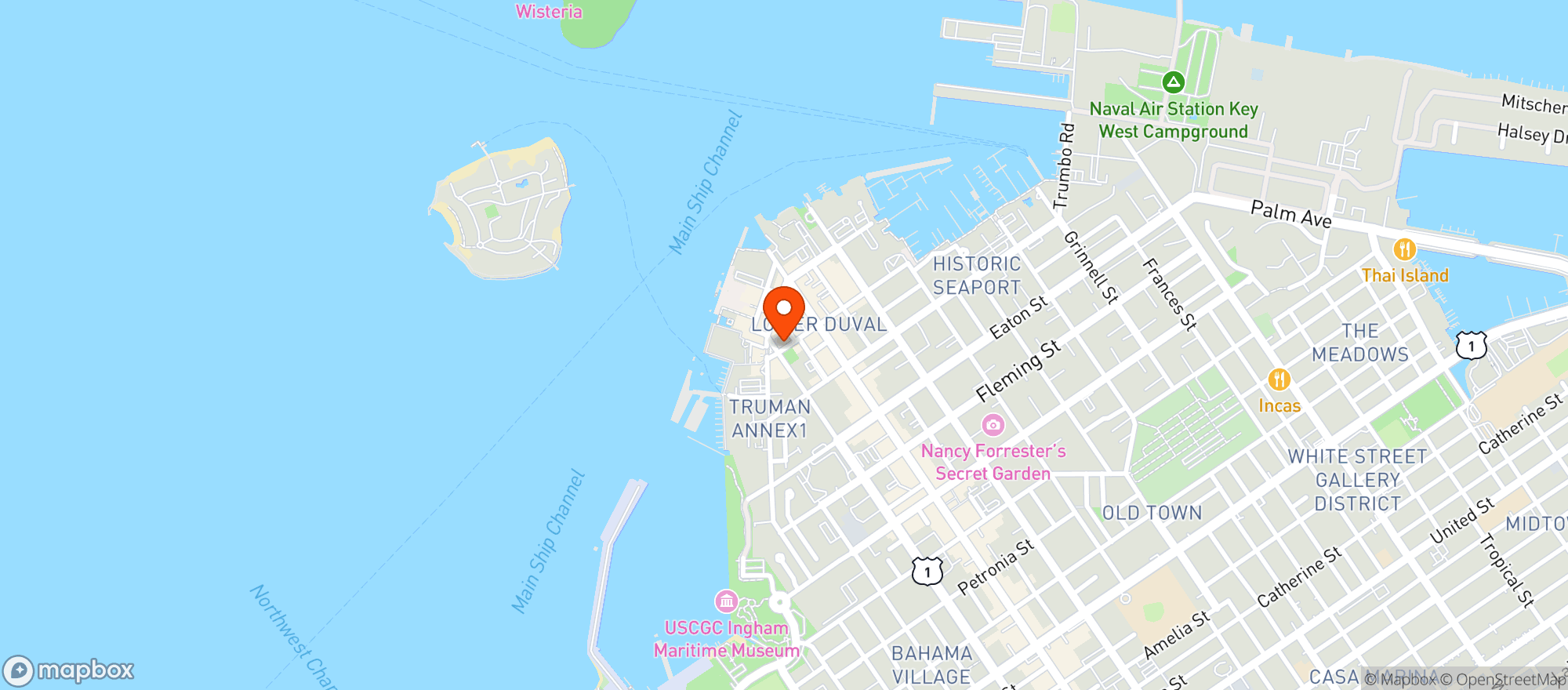 Map showing Point Break Cigars