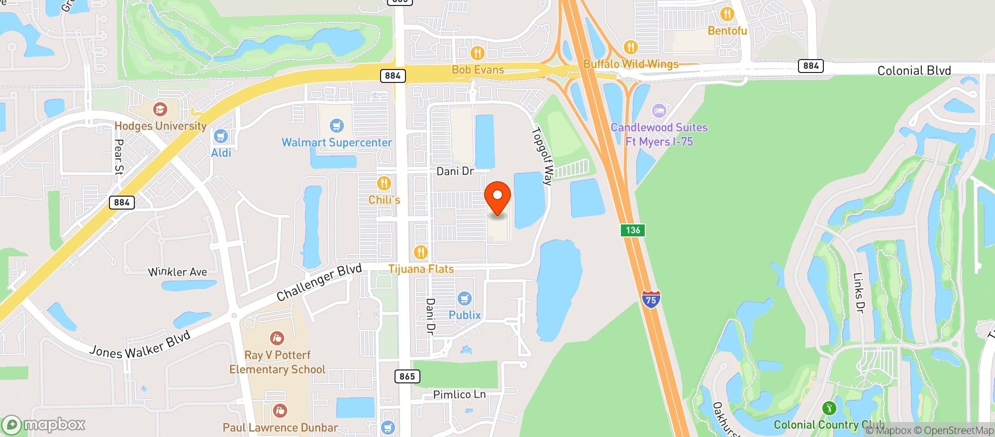 Map showing Publix