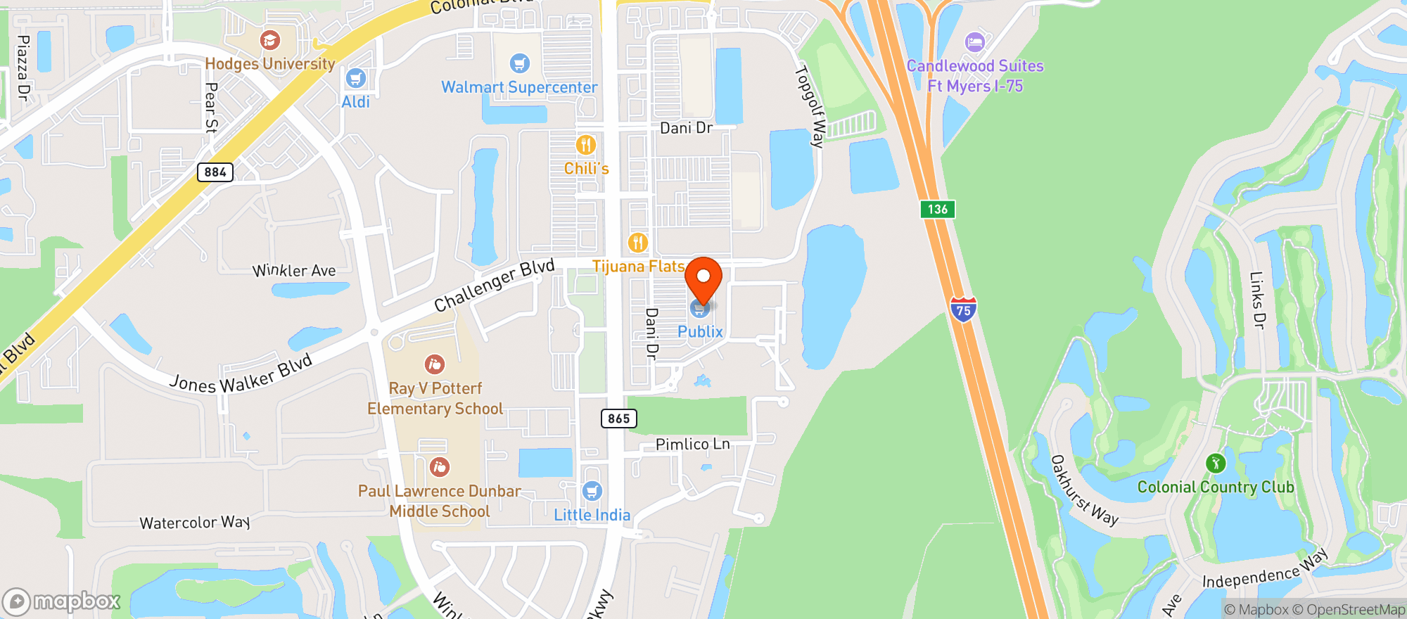 Map showing Gindele Family Chiropractic