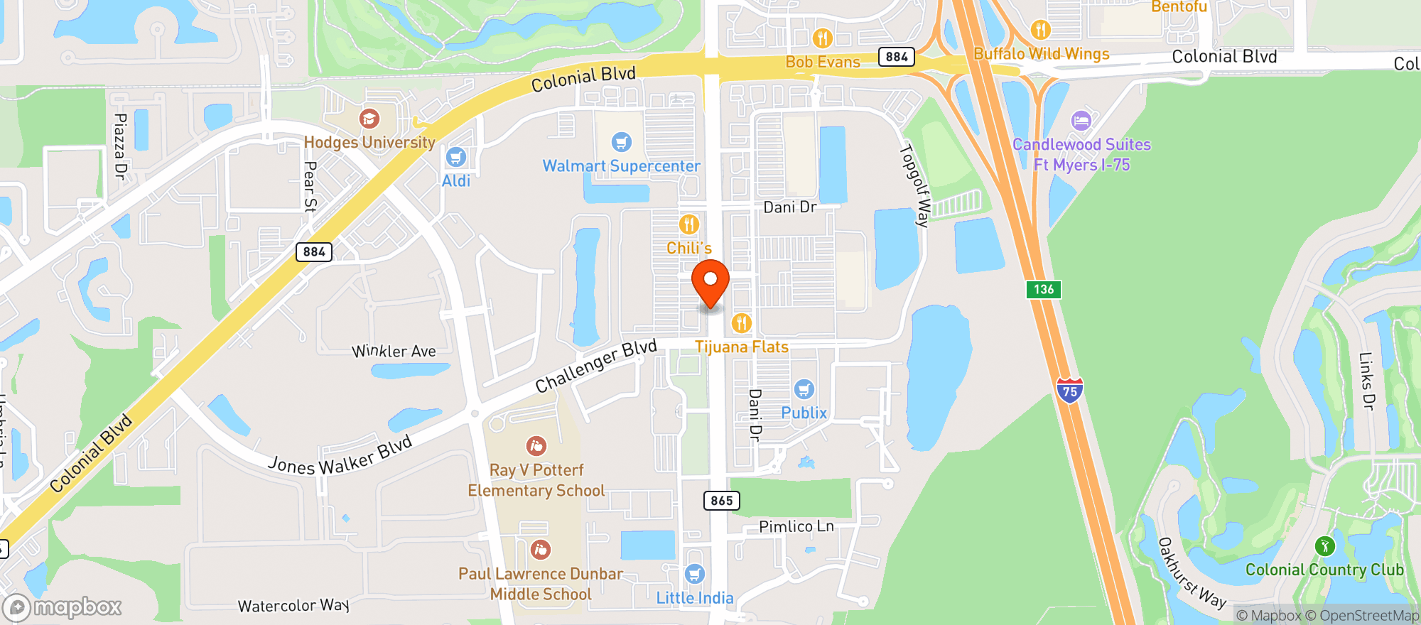 Map showing Vitamin Shoppe - E Fort Myers