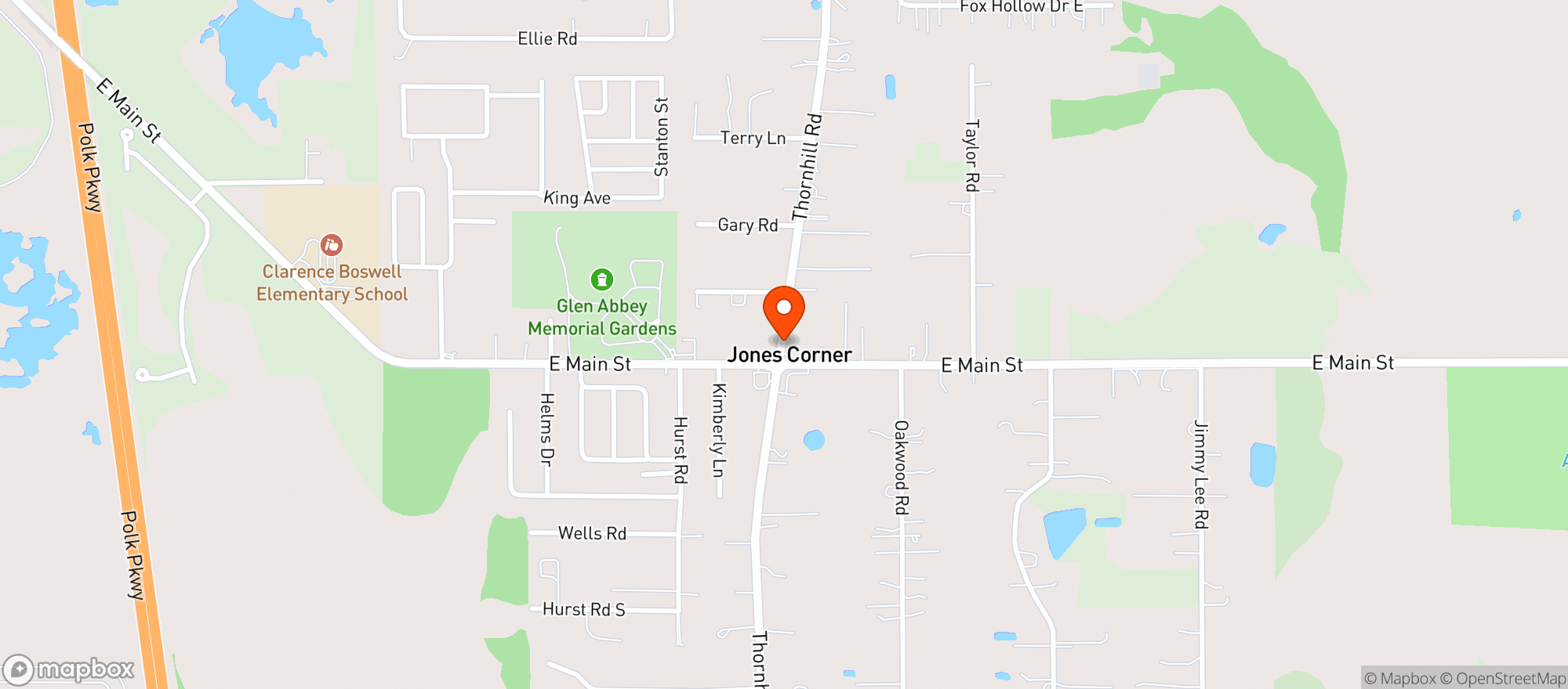 Map showing Express Food Mart