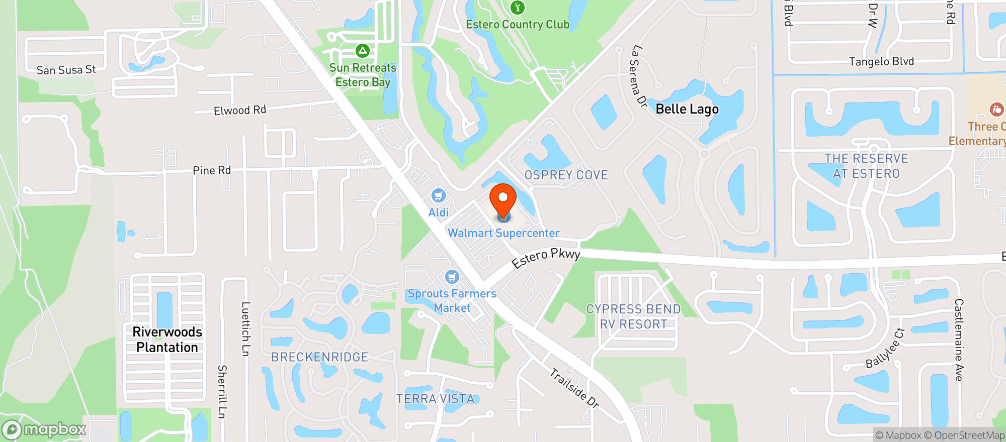 Map showing Walmart Supercenter