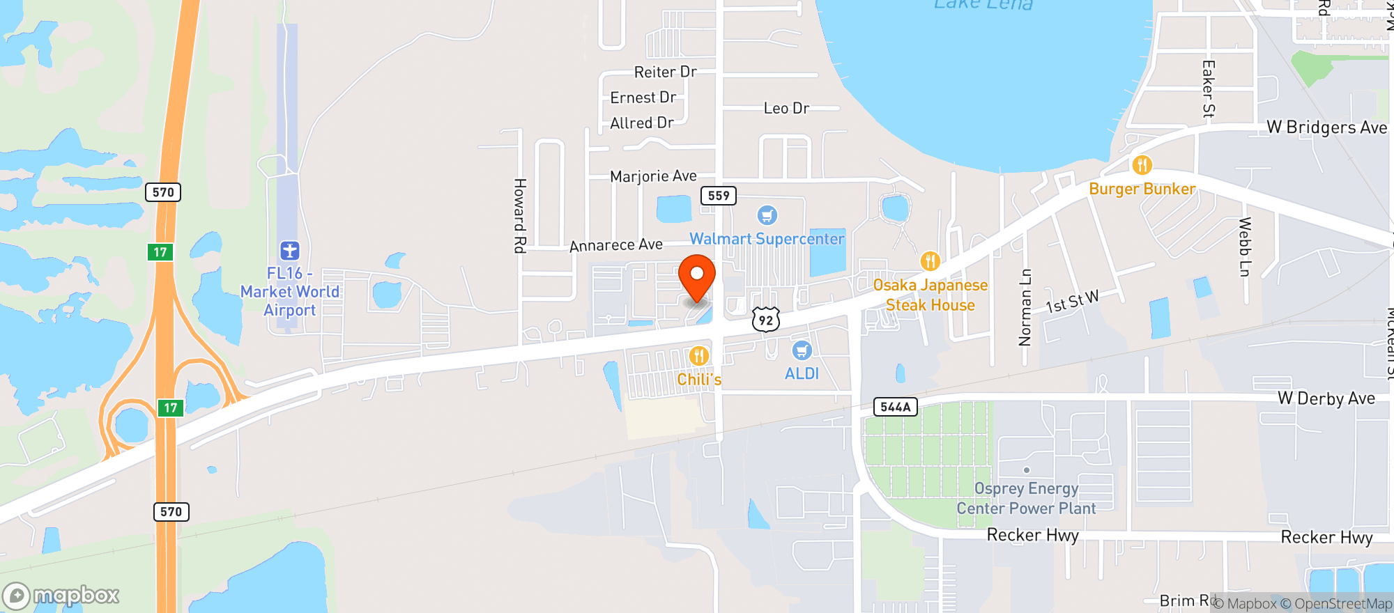 Map showing Circle K #8521