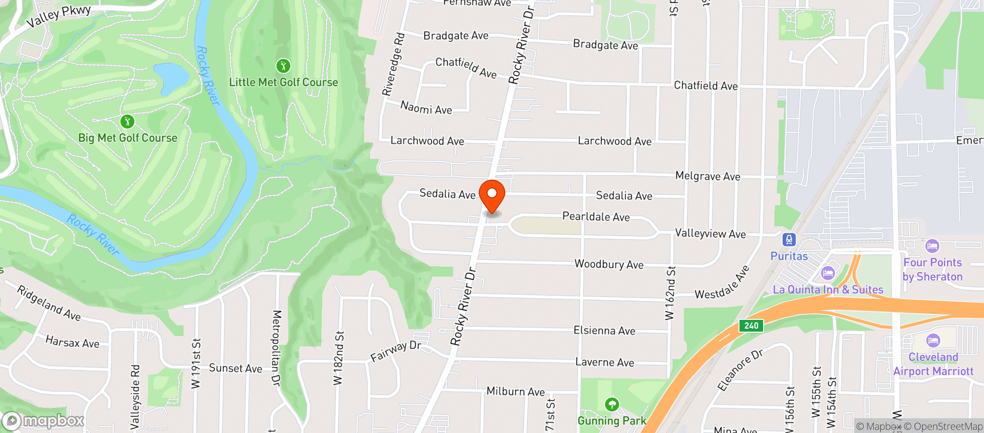 Map showing Ez Mart Food Store