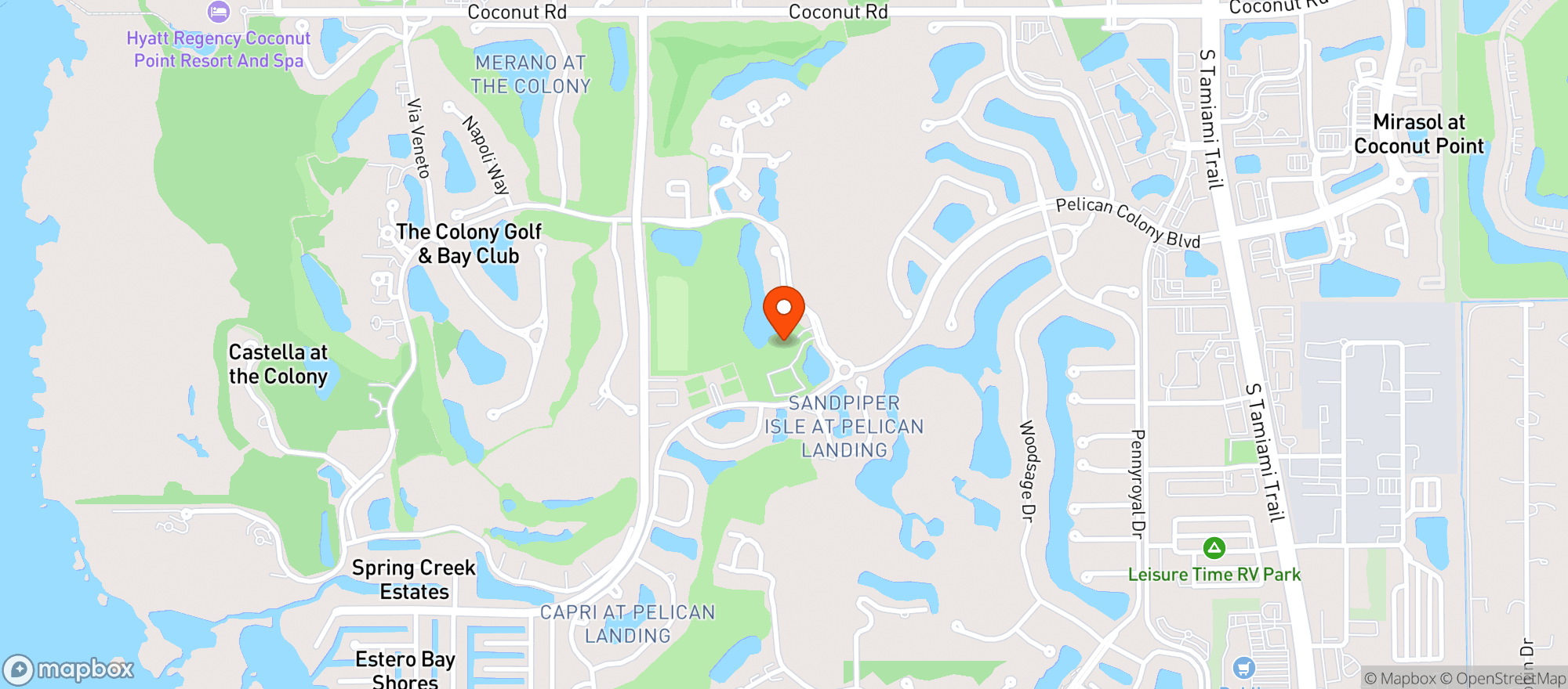 Map showing The Colony Golf & Country Club