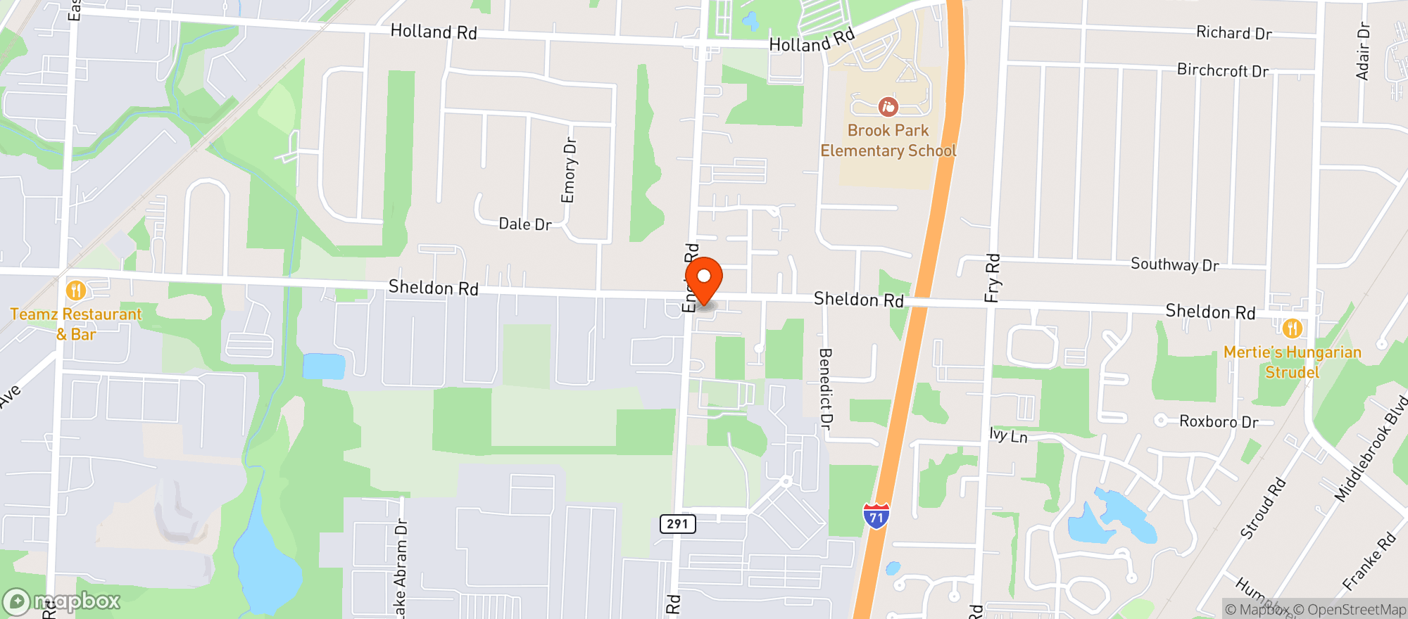 Map showing Dairy Deli 17791 Sheldon