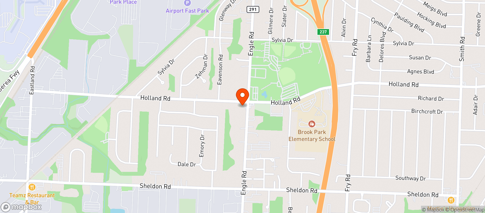 Map showing Circle Engle Mart