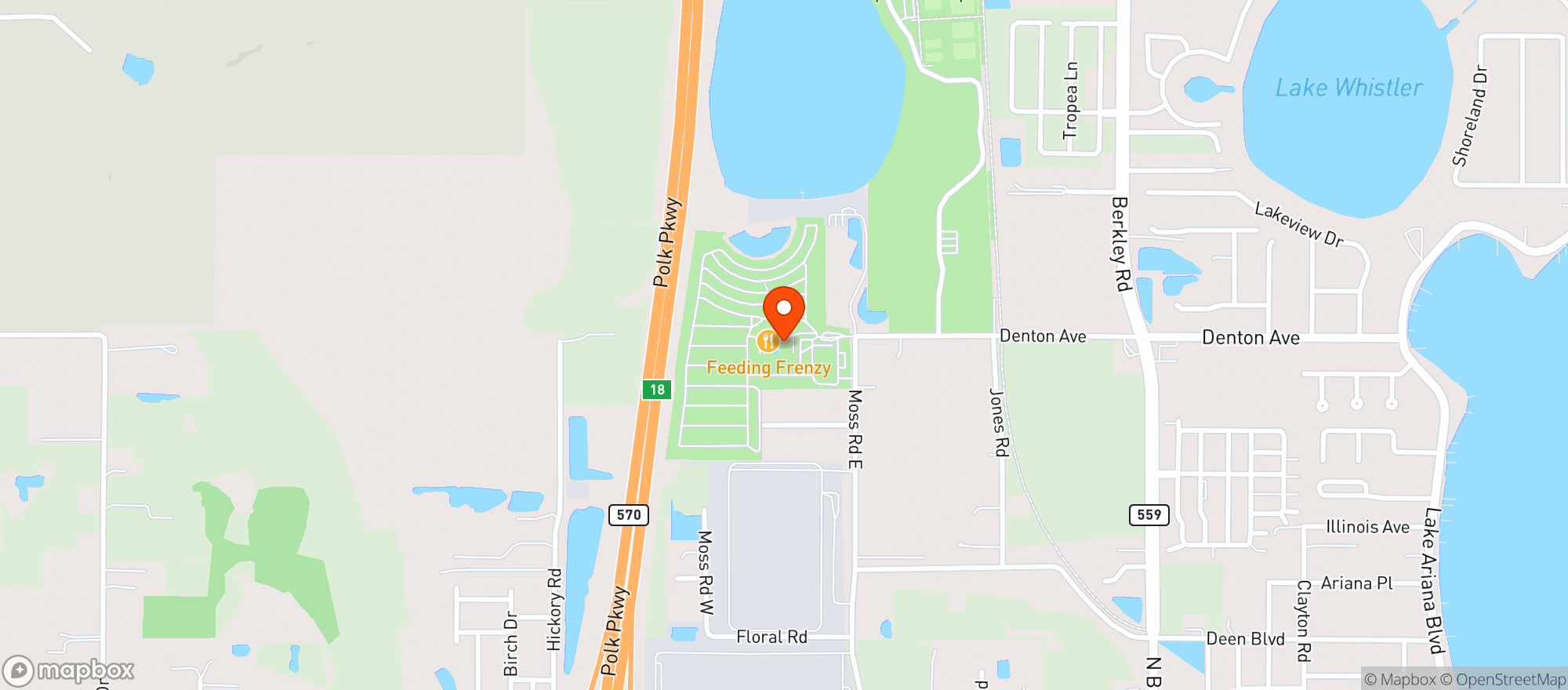 Map showing Camp Margaritaville