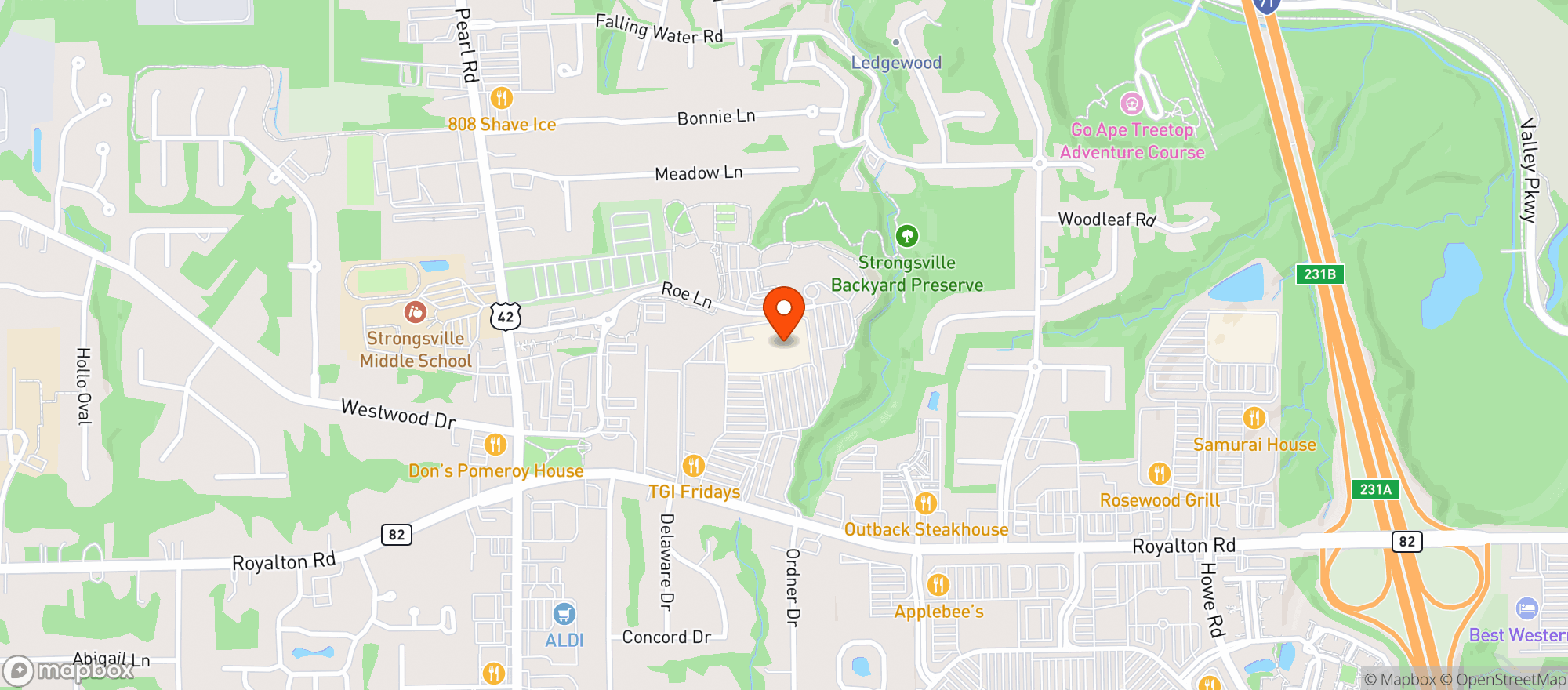 Map showing Target
